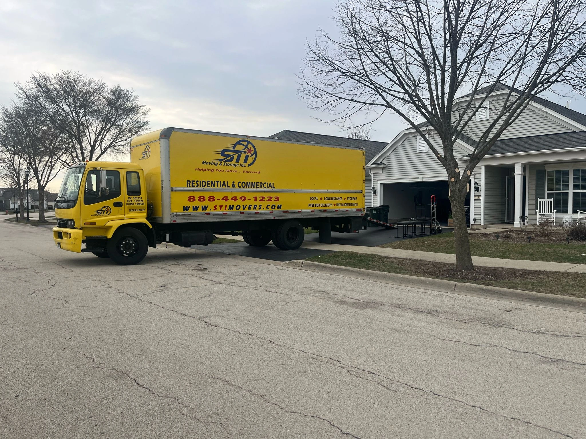 Moving truck at Naval Station Great Lakes housing