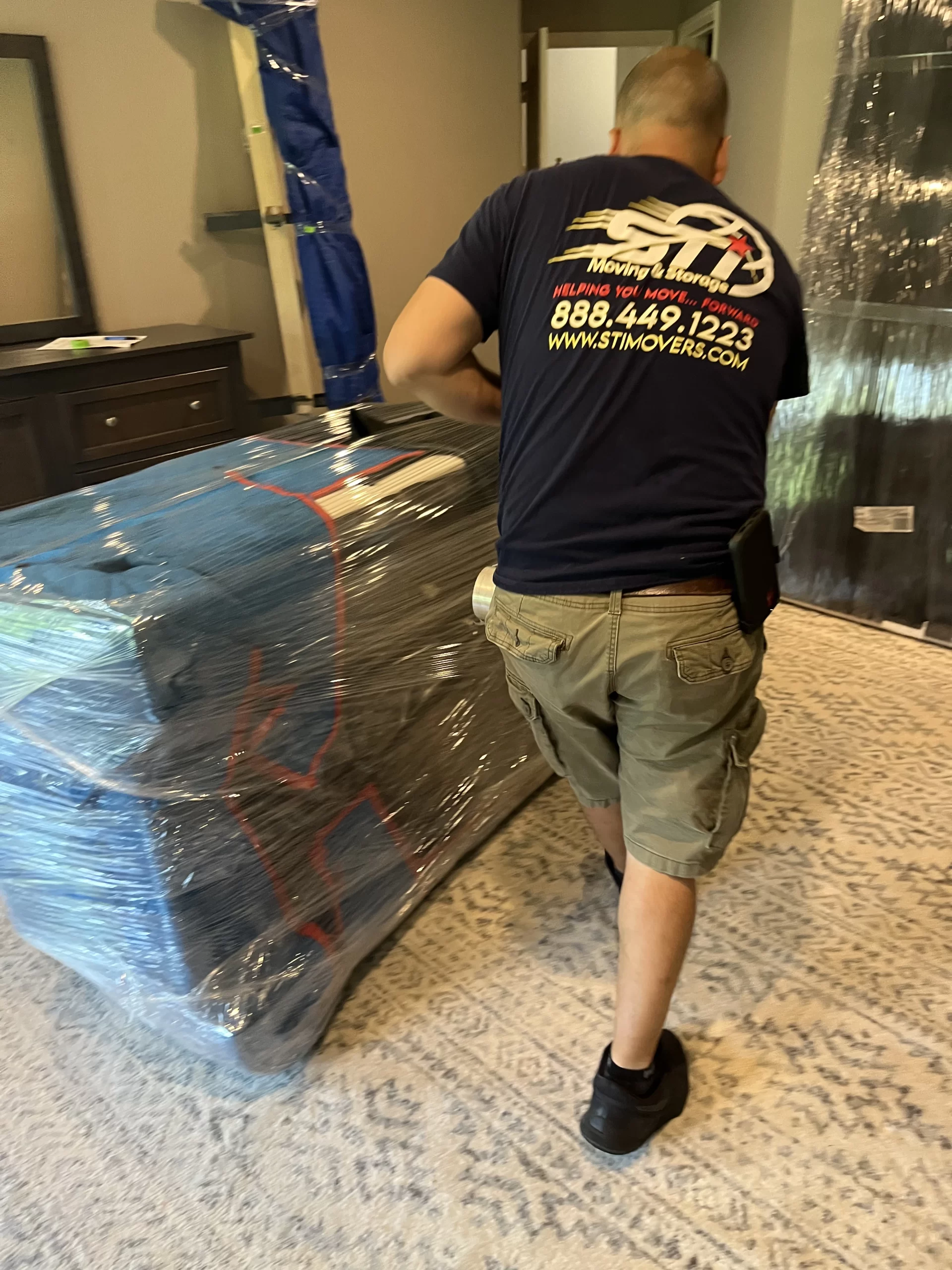 Apartment movers packing condo near Roosevelt Road