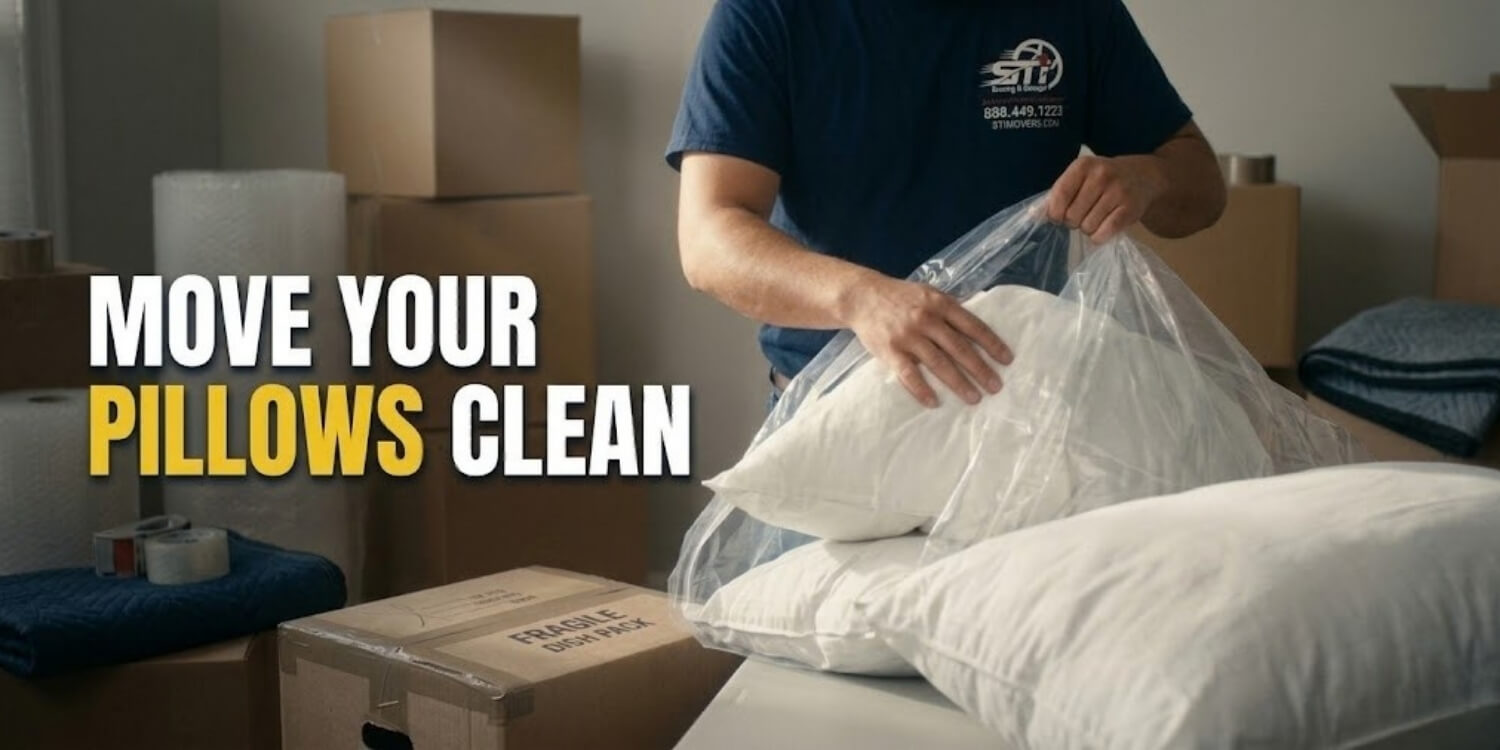 how to pack pillows for moving