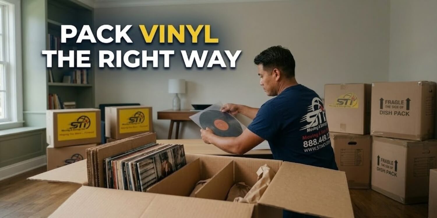 how to pack records for moving