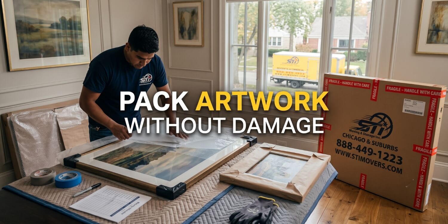 how to pack artwork for moving